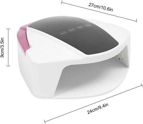 Rechargeable UV Led Nail Lamp 96W Faster Gel Nail Dryer Nail Light with 4 Timer Smart Sensor Cordless UV Gel Nail Lamp Large Space Portable Handle Nail Dry Machine for Gel Nail Polish