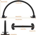 Half Moon Light for Nail Desk, 180?? All-Round Lighting Half Moon Nail Lamp, Stepless Dimming, Extra Large Space,Black