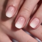 Nude Ombre Press On Nails Extra Short ?C 30PCS Short Square Soft Gel Fake Nails, Natural Gradient Glue On Nails Kit for Women, Easy At-Home Salon Manicure (Nude White)