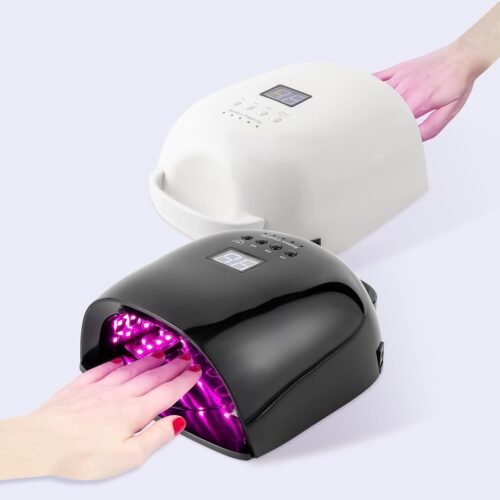 Professional Rechargeable 86W UV LED Portable Cordless Nail Lamp Machine with 4 Timer Setting and Smart Sensor Nail Dryer (White)