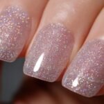 Glitter Gel Polish,0.5 Fl Oz Clear Silver Iridescent Glitter Gel Nail Polish Sparkle Shimmer Gel Glitter Nail Polish Summer Rainbow Soak off LED UV Gel Nail Polish for Art DIY Manicure