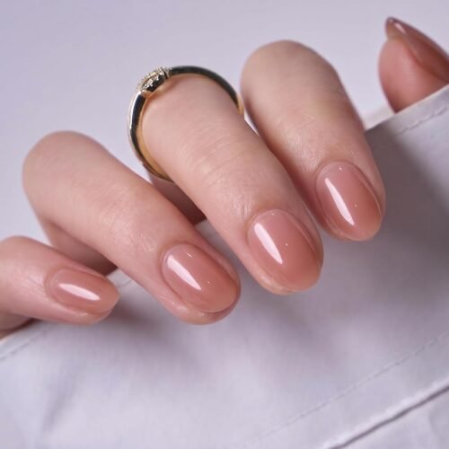Soft Gel Almond Extra Short Press On Nails, Long-Lasting Reusable Peach Nude Fake Nails Kit with Glue & Tabs, 32Pcs 16Size Salon-Quality Stick On Nails for Women At-Home Manicure