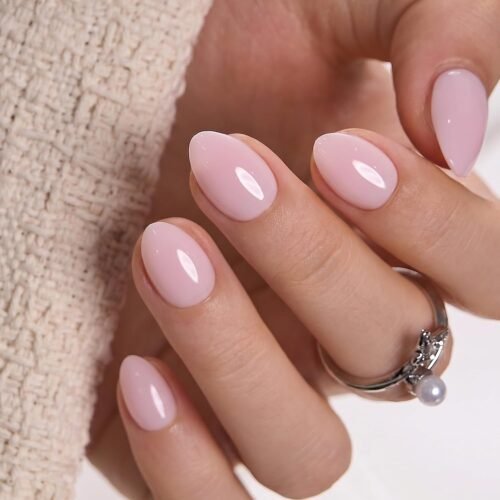 Soft Gel Almond Extra Short Press On Nails, Long-Lasting Reusable Nude Pink Fake Nails Kit with Glue & Tabs, 32Pcs 16Size Salon-Quality Stick On Nails for Women At-Home Manicure (Blush Veil)