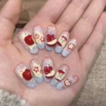 "Apple Pop Fantasy" 3D red apple nail art